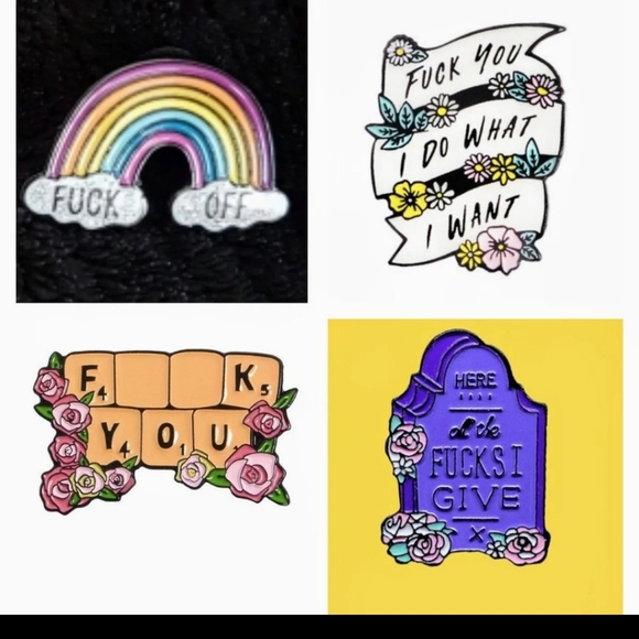 Grumpy Mermaid Wine Cat Pin - Picture 7 of 7